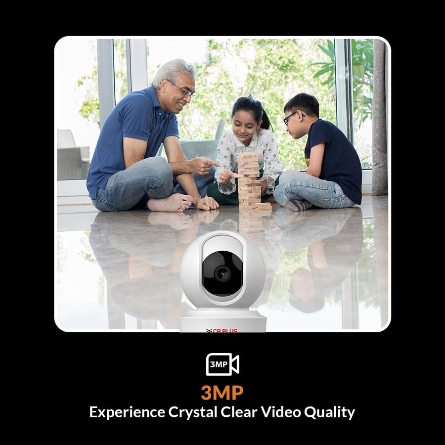 CP PLUS CP-E31Q 3MP Wi-Fi Security Camera for Home | AI Human Detection | Cloud Recording | 2 Way Talk | Motion Tracking | STQC Certified | 15 Mtr IR Night...